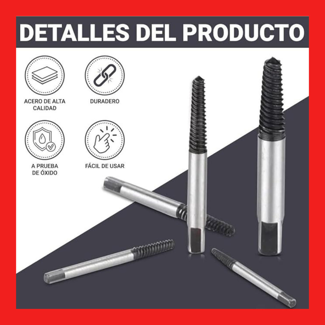 KIT EXTRACTOR DE TORNILLOS. 50% OFF