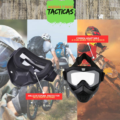 GAFAS TACTICAS TIPO MÁSCARA