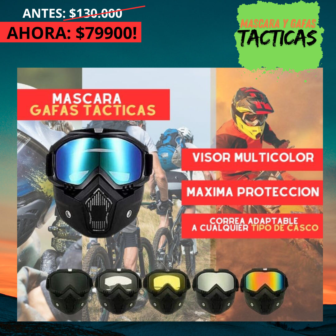 GAFAS TACTICAS TIPO MÁSCARA