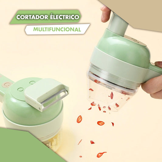 CORTADOR ELECTRICO MULTIUSOS 4 EN 1 ⭐ PICA + PELA + REBANA + AUTOLIMPIABLE