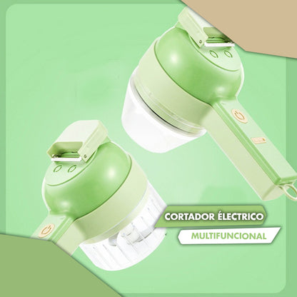 CORTADOR ELECTRICO MULTIUSOS 4 EN 1 ⭐ PICA + PELA + REBANA + AUTOLIMPIABLE